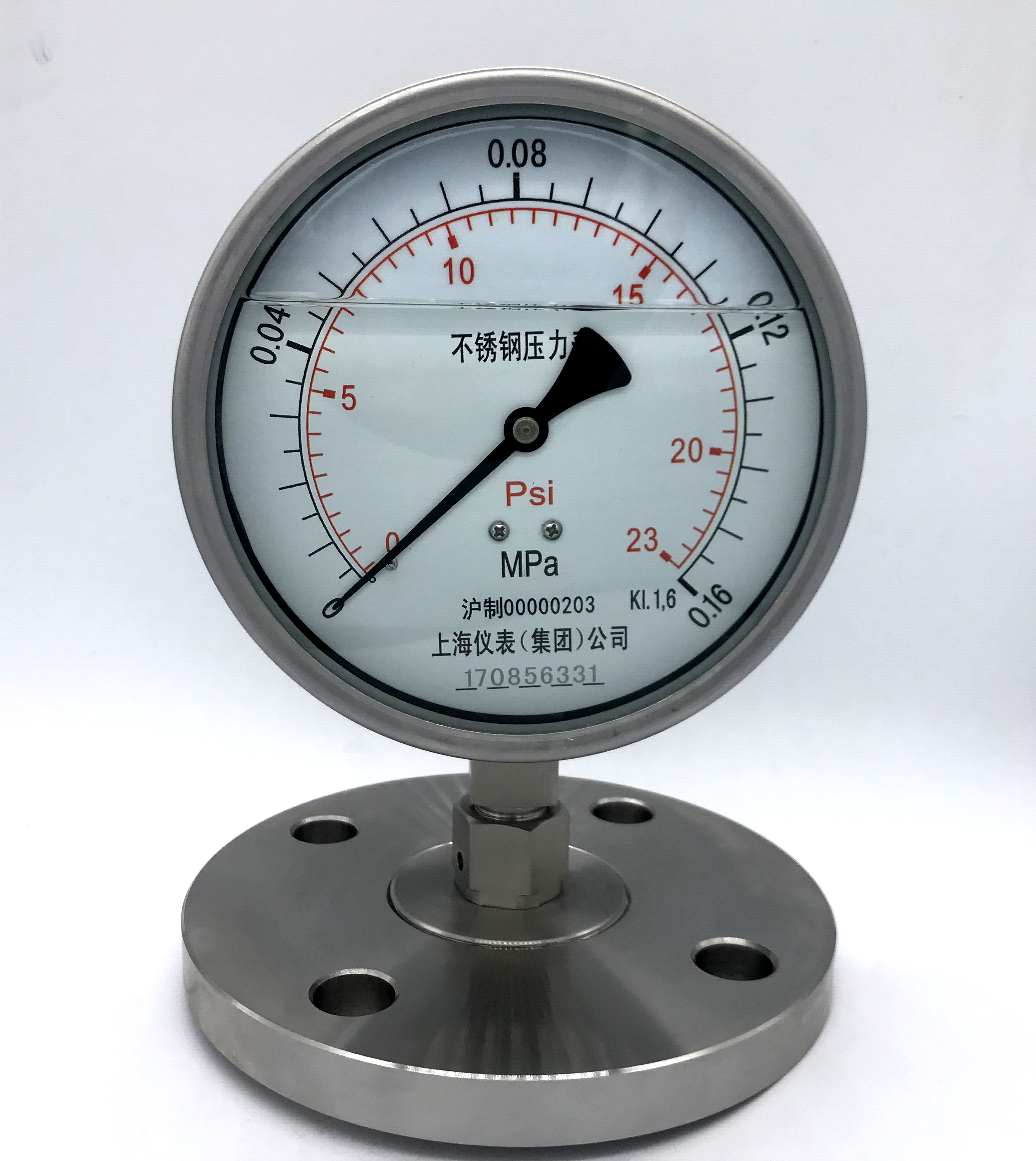 Y-150BF/Z/MF(316)/316全不銹鋼隔膜壓力表